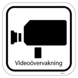 Videoövervakning piktogram skylt