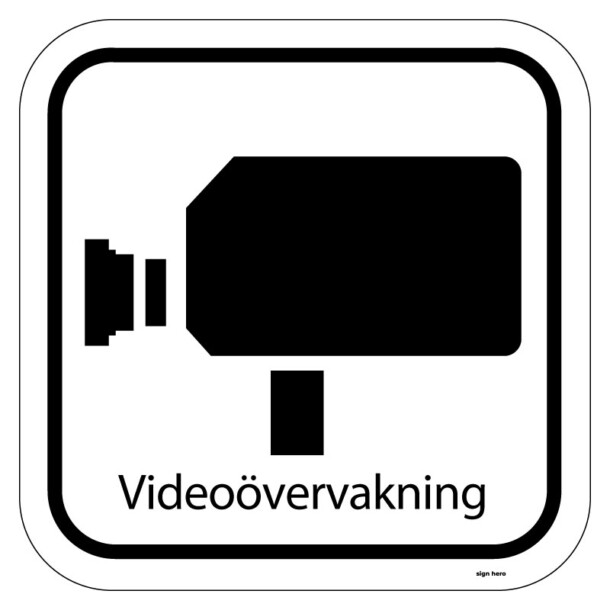 Videoövervakning piktogram skylt