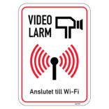 Video larm - Anslutet till Wi-Fi skylt