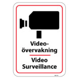Videoövervakning - Video Surveillance skylt