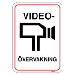 Videoövervakning skylt med piktogram